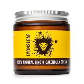 Zinc and Calendula Cream 100% Natural - for spots, blemishes, breakouts, rashes, acne, perioral dermatitis, rosacea and nappy rash 120ml