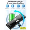 64GB Digital Voice Activated Recorder with Playback - 4552 Hours