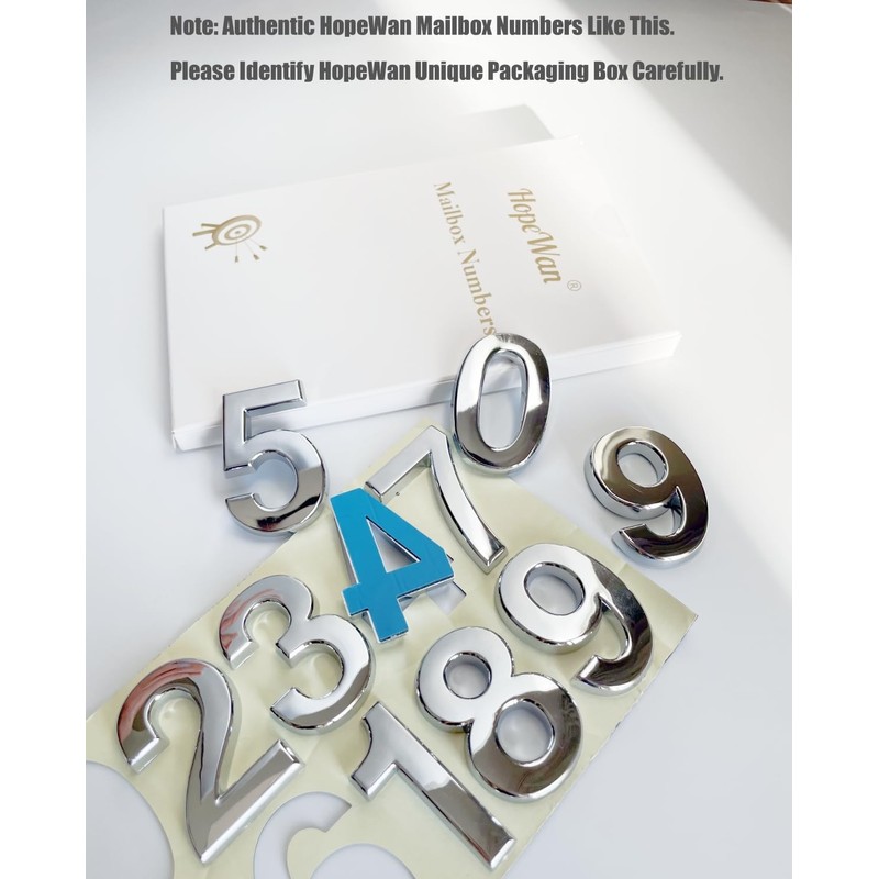1.5 Inch Mailbox Numbers, Self Stick 3D Door Numbers, Decor