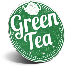 Destination Vinyl ltd Magnet for Refrigerator, Fridge - Green Tea Healthy Organic Tea Cup for Office, Cabinet and Whiteboard, Magnetic Stickers, 5171