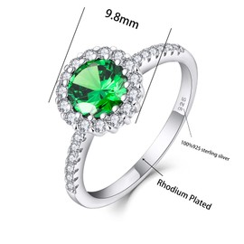 Starnny Women's Rings Sterling Silver 925 Princess Diana Kate Rings 3A Cubic Zirconia Engagement Ring for Women, Cubic Zirconia