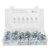 80Pcs T Nuts Carbon Steel Galvanized Layer Rust Resistant Sturdy