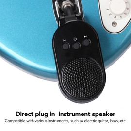 Guitar Headphone Amp, Mini Plug Guitar Amplifier, Portable Bluetooth Practice Amp, Full Range HiFi, Compatible with 6.35mm Plug Electric Guitars, for Practice, Guitar Beginners