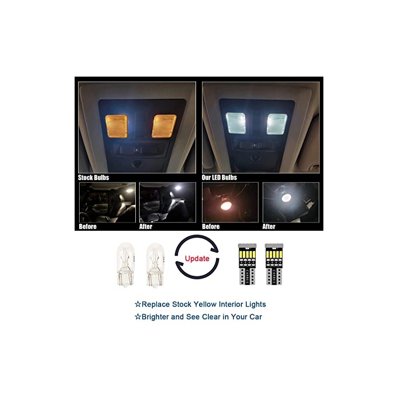 AWALITED 15pcs Pilot Interior LED Lights Kit Ultra Bright Map