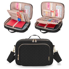 Teamoy B5 Notebook Cover, Shoulder Diary Cover, Notebook Cover, Detachable Pen Holder, Notebook Set, Storage, Portable, Unisex, Black