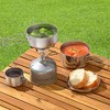 Wahei Freiz MH-1541 4-Piece Cooker Set, Stainless Steel, Camping, Cooking,
