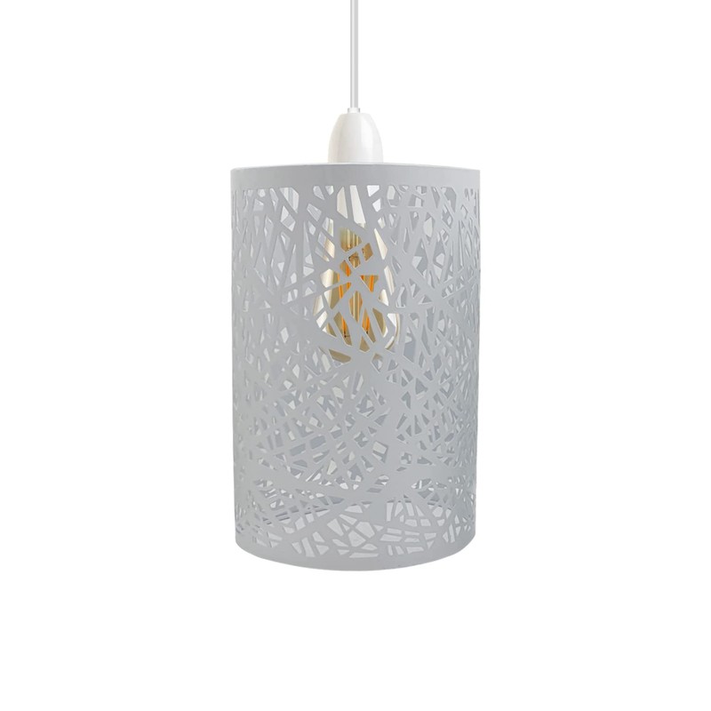 LEDSone Industrial Easy Fit Metal Cage Drum Lampshade Ceiling Pendant