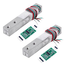 Geekstory 20kg Digital Load Cell Weight Sensor+HX711 AD Amplifier Weighing Sensor Module for Arduino DIY Electronic Portable Kitchen Scale（2 Sets）