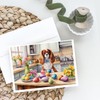 Caroline's Treasures DAC6785GCA7P Decorating Easter Cavalier Spaniel Greeting Cards Pack