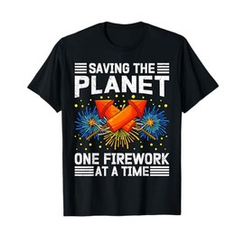 Feuerwerk MEIN BEITRAG ZUM KLIMASCHUTZ Lustig Pyrotechniker T-Shirt