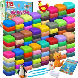 YOPINSAND Air Dry Clay 115 Colors, Modeling Clay for Kids, DIY Molding Magic Toy with Tools, Gift for Kids Boys Girls