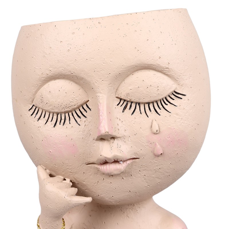 Face Planter Pots Resin Home Head Planter Face Flower Pot