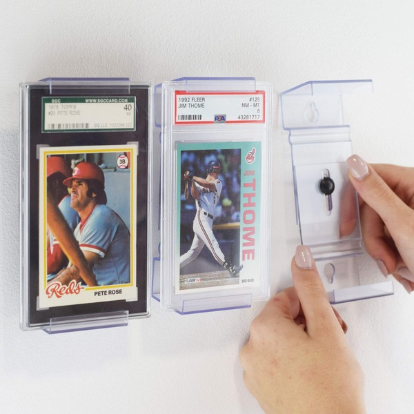 CollectorMount Card Mount 3 Pack, for Graded PSA Trading and Sports Cards, Shelf Stand or Wall Mount Display