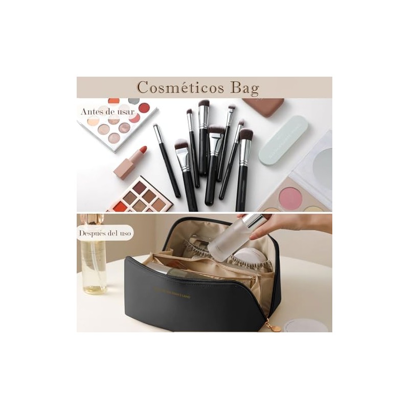 Bolsa de Cosmeticos Viaje, Neceser Maquillaje Impermeable, Makeup Bag Portátil,