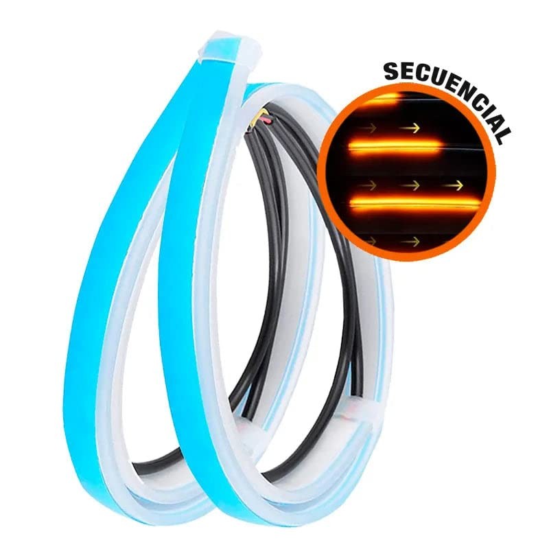 AIMALL 2X 60CM Car LED Strip DRL Turn Signal Switchback