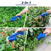 CORDLESS GARDEN SHEARS GRASS HEDGE SHRUB TRIMMER 2in1 DUAL ATTACHMENTS