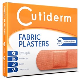 Cutiderm Fabric Plasters 75mm x 25mm - Pack of 100