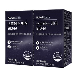 Nobel Labs Stress Care Theanine, 2 boxes, 60 tablets / 노벨랩스 스트레스 케어 테아닌, 2박스, 60정