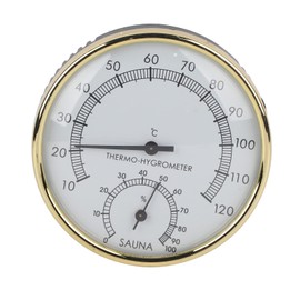 GOTOTOP Sauna Thermometer Hygrometer Metal Dial Indoor Thermometer Hygro Thermometer Sauna Room Accessory 10C-120C 3.9 x 3.9 x 1.0inch