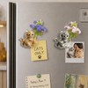 2Pcs Cat Whisker Fridge Magnets, Clear Acrylic Pet Fur Keepsake