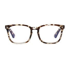 Suertree Kurzsichtige Brille Blaulichtfilter Myopia Distanz Brille Fernbrille mit Stärke für Damen Herren Grey -1.0