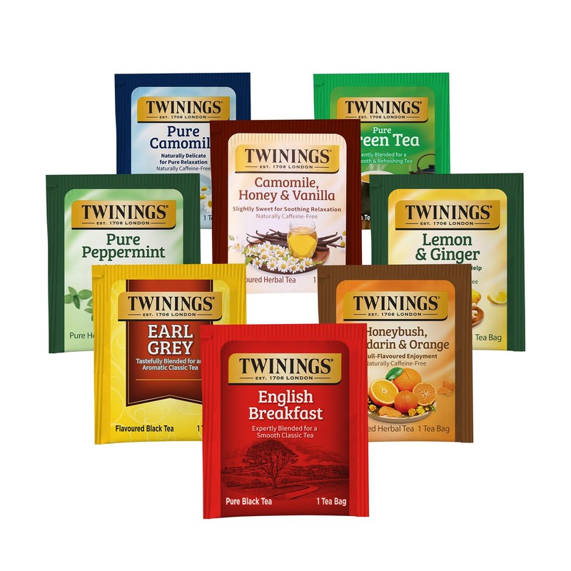 Twinings 48 Tea Bags Herbal Variety Pack – 8 Flavors