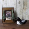CVHOMEDECO. Primitives Hand Engraving and Painted Wood Loon Farmhouse Figurine
