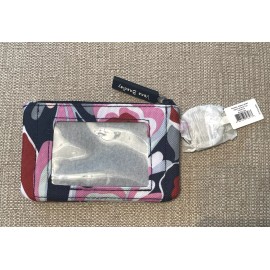 Vera Bradley NWT Vera Bradley Mod Paisley Lighten Up Zip ID Case Keyring Wallet