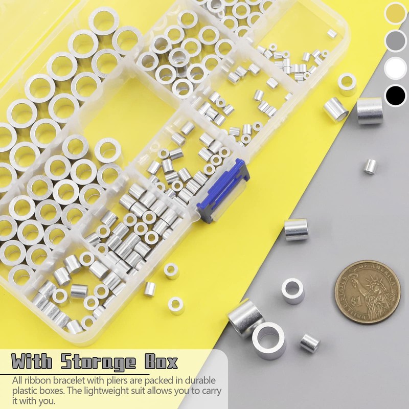 Mardatt 220 Pcs Aluminum Crimping Loop Sleeve Assortment Kit, 9