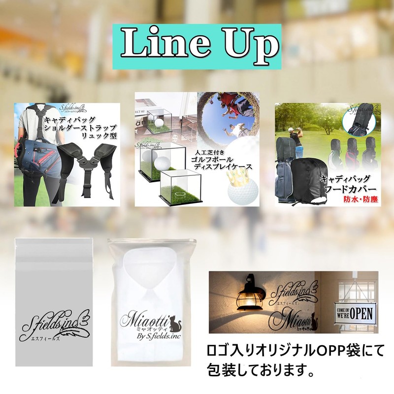 S.fields.inc Golf Ball Case Display Case with Artificial Grass Clear