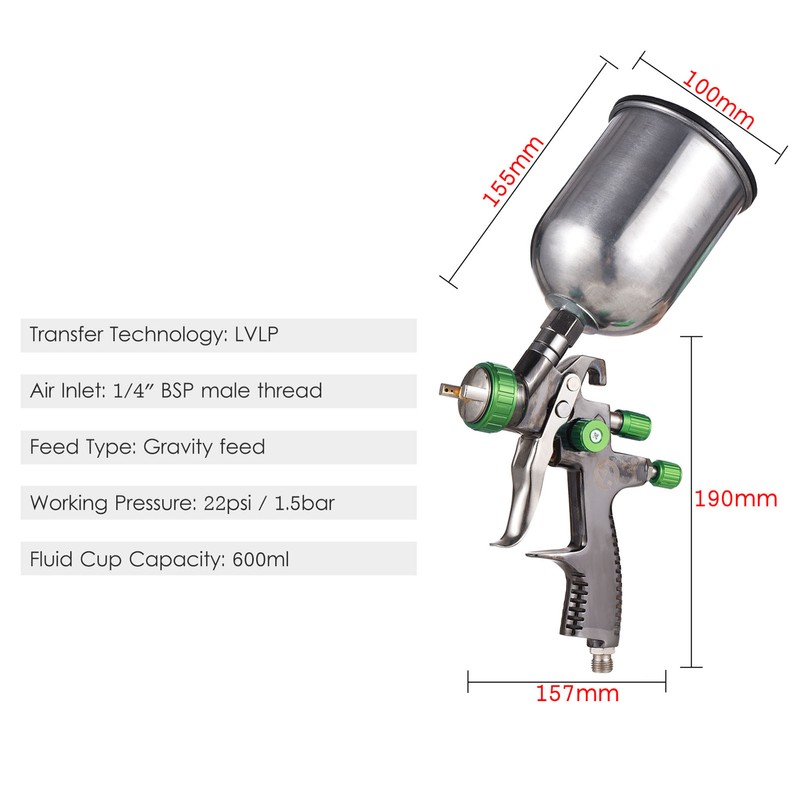 LVLP Feed Air Spray Gun Mini Paint Spraying Gun Kit