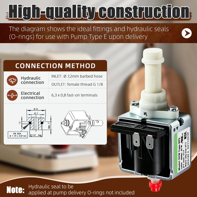 E Type EP5 Solenoid Vibratory Water Pump 120V 60Hz 41W
