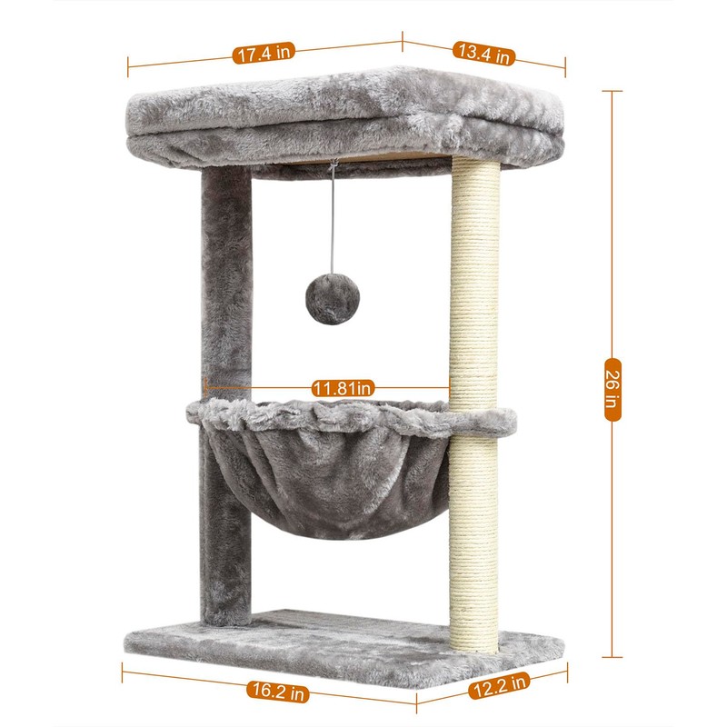 SYANDLVY Small Cat Tree for Indoor Cats, Activity Cat Tower