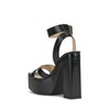 Jessica Simpson Women's Beasley Platform Sandal Heeled, Black, 10