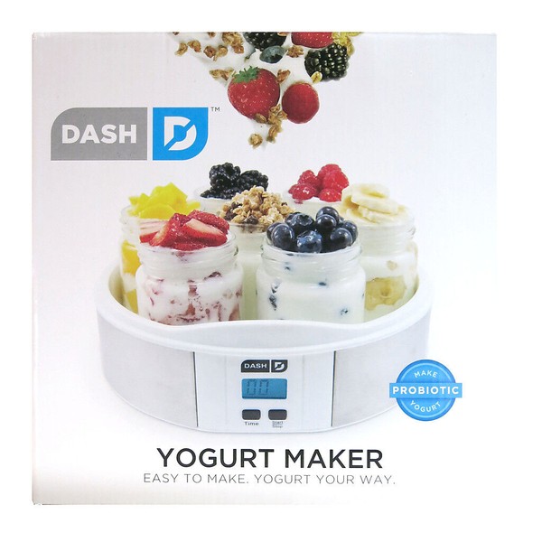 NEW Dash Easy Simple Healthy Probiotic Great Taste 7 Jar Home Made Yogurt Maker