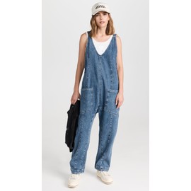 Free People Women's High Roller Jumpsuit, Sapphire Blue