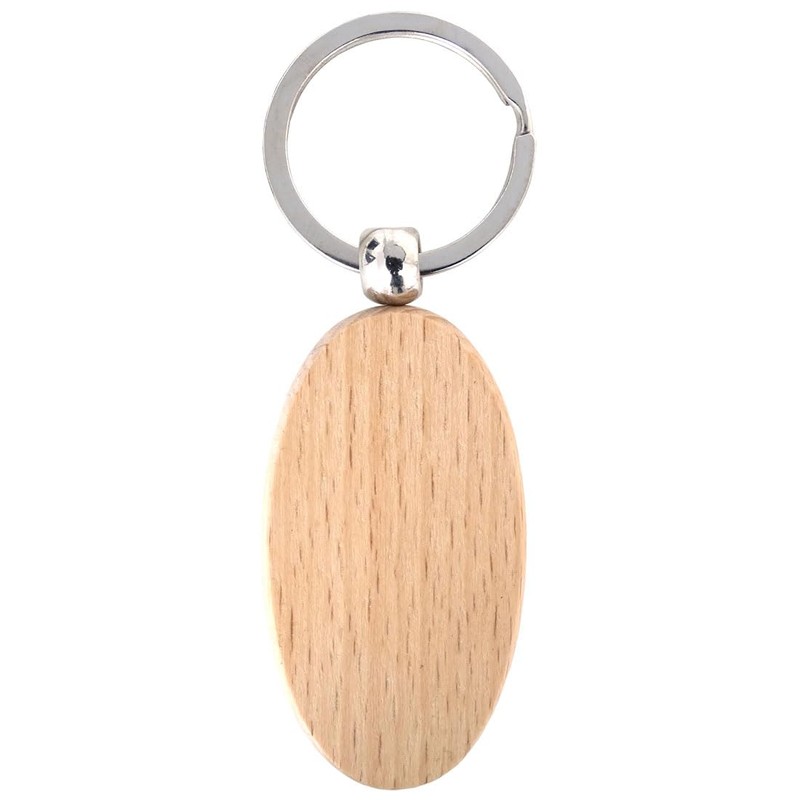 keepdrum Wooden Saxophone Keyring Oval Gift for Musicians, natural, Unit