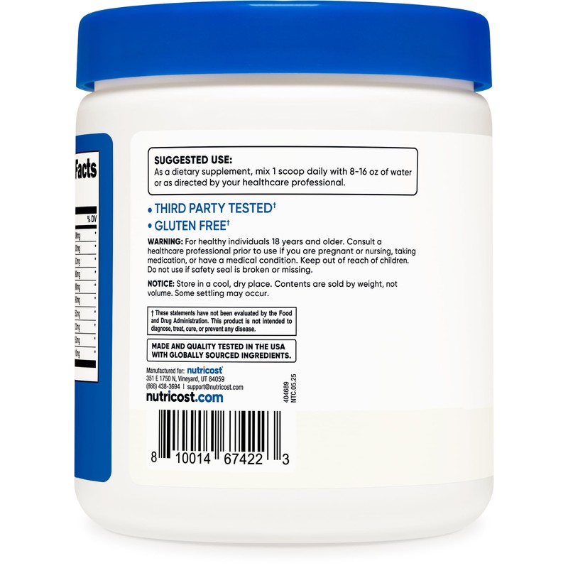 Nutricost EAA Powder 30 Servings (Unflavored) - Essential Amino Acids