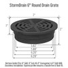 StormDrain 6" Outdoor Square Drain Grate Cover - Fits 6"