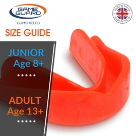 GAME GUARD – 10 x Boil & Bite Mouth Guards/Gum Shields – Mouldable Mouthguards/gumshields - Kids/Junior – for School & Clubs, Rugby, Hockey, GAA (RED)