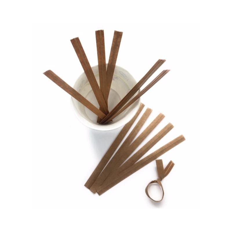 100pcs Plastic/Paper Coated 4" (10cm) X 1/4" (6mm) Twist Ties