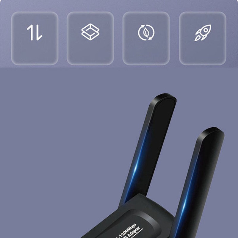 1200M Dual Band WiFi Adapter USB3.0 Interface Plug and Play