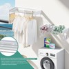 Wall Mounted Laundry Rack, Collapsible Clothes & Towel Drying Rack