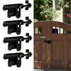 Black Heavy Duty Slide Bolt Gate Latch with Padlock Hole,