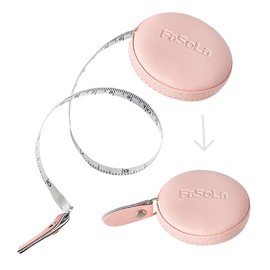 Measuring Tape Measure 3.9 ft (1.5 m), Fashionable, Ruler, Tape Measures, PU Leather, Double-Sided Scale, Automatic Winding Type, Sewing 150 cm, 60 Inch, Automatic Card Position, One Click Returning,