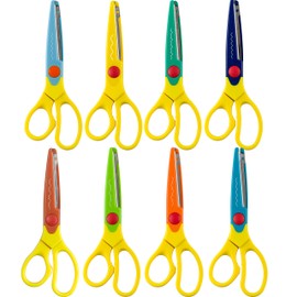 kwb Handicraft Scissors Set for Children, 9 Pieces, incl. 8 Colourful Scissors attachments, 16.5 cm Length