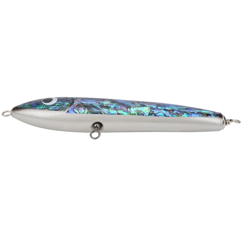 Fish Lure Abalone Shell Fishing Bait Wooden Crankbait for Tuna