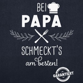 Shirtracer - Apron - - 1 - Cooking Apron with Papa schmeckts am Besten I Cooking Apron Gift Dad I Cooking Apron Men Dad I Kitchen Apron Dad I Gift Dad I Gift Dad I Dad Gift I, 7 jeans blue