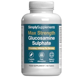 Max Strength Glucosamine Sulphate 2KCl | Supports Active Lifestyles | 1858mg per Serving | Marine Sourced | 180 Tablets = 3 Months’ Supply | Manufactured in The UK in Accordance with GMP Standards