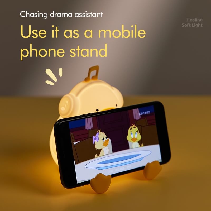 ATSUI Night Light for Kids, Squishy Duck Design, 3 Level